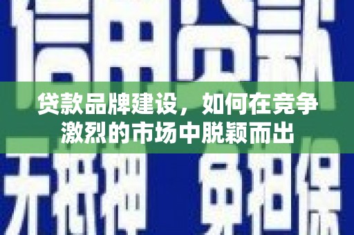 米易贷款品牌建设，如何在竞争激烈的市场中脱颖而出