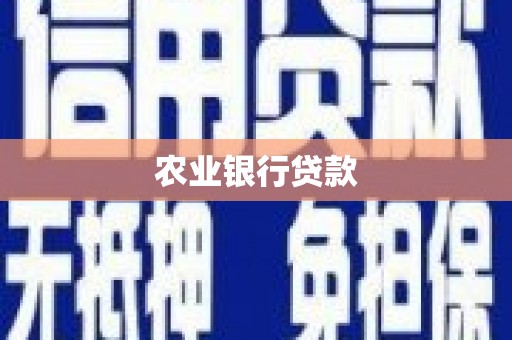 米易农业银行贷款