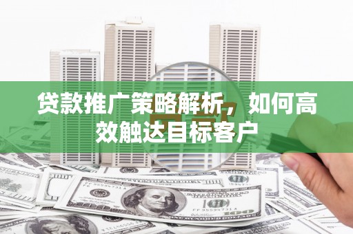 米易贷款推广策略解析，如何高效触达目标客户