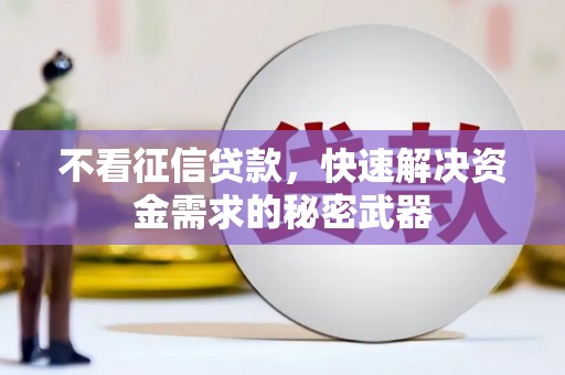 米易不看征信贷款，快速解决资金需求的秘密武器